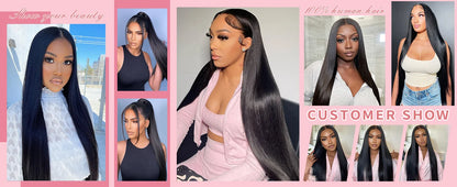 250 Density 13x4 HD Transparent Lace Front Human Hair Wigs 13x6 Straight Lace Frontal PrePlucked Brazilian Remy Wig For Women