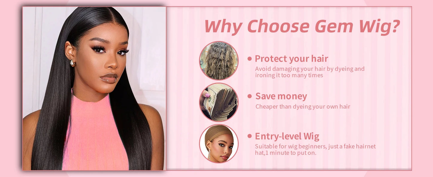 250 Density 13x4 HD Transparent Lace Front Human Hair Wigs 13x6 Straight Lace Frontal PrePlucked Brazilian Remy Wig For Women