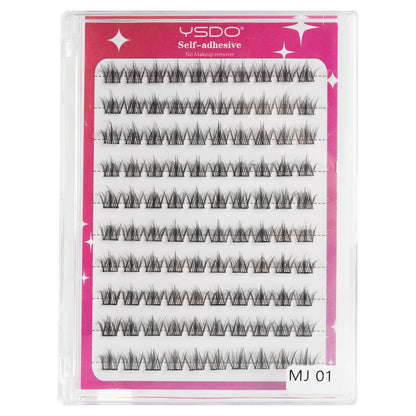 DIY 100 Cluster Self Adhesive Eyelashes Natural Long Fake Eyelash Extension NO Glue Needed Individual Lashes Makeup Tools Cils
