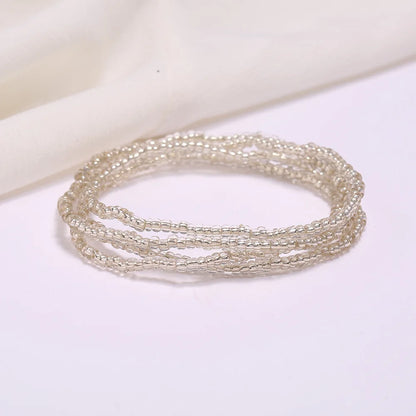 New Fashion Multi-layer Handmade Colored Rice Beads Beach Chain Summer Popular Waist Chain Women BD7051