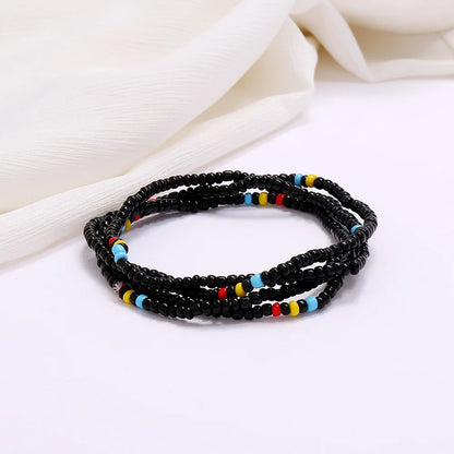 New Fashion Multi-layer Handmade Colored Rice Beads Beach Chain Summer Popular Waist Chain Women BD7051