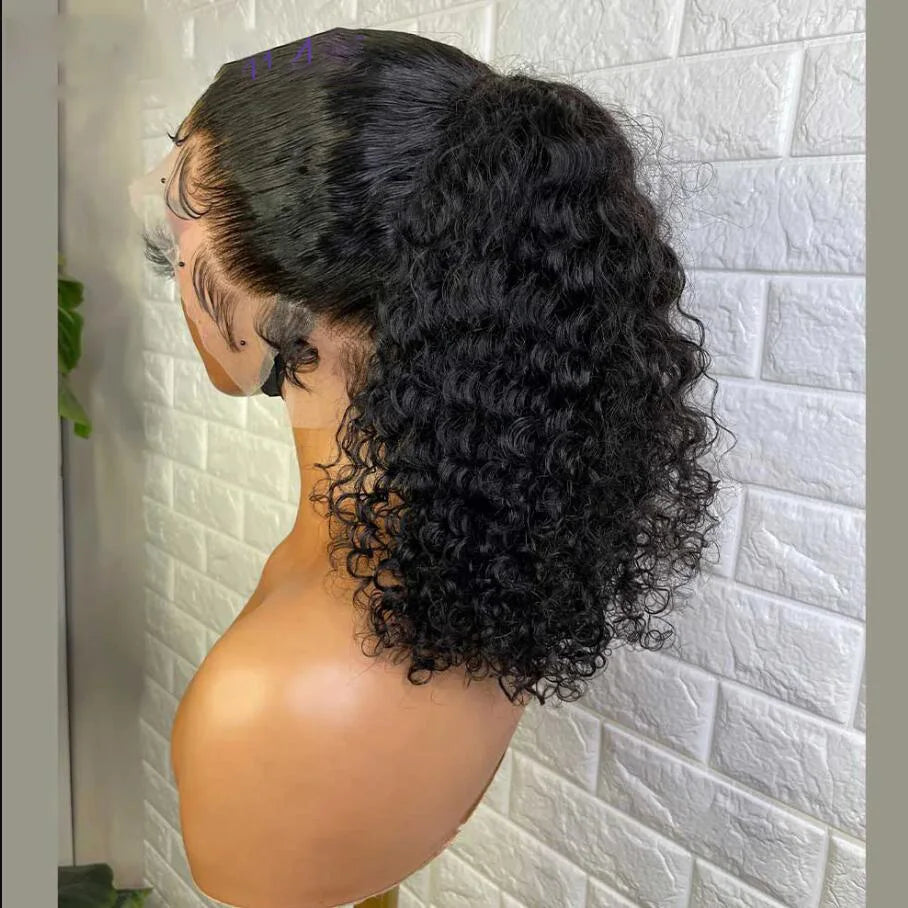 180 Density 26 inch Long Soft Black Kinky Curly Preplucked Lace Front Wig For Women Natural Hairline Wig With Baby Hair Glueless