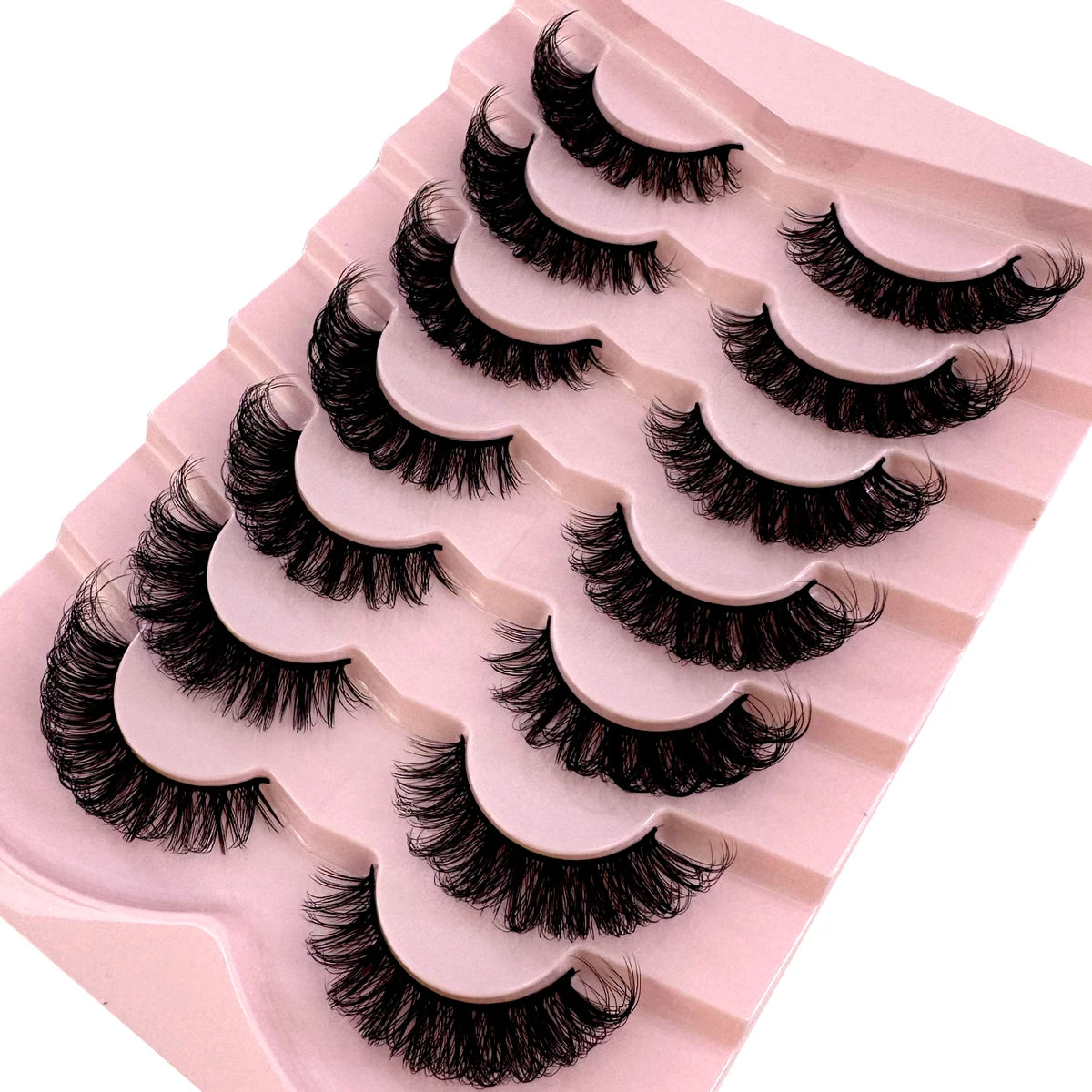 7 Pairs Russian Strip Lashes DD Curl Lashes Pack Fluffy False Lashes russian Lashes Pack Fluffy False Lashes russian extensions