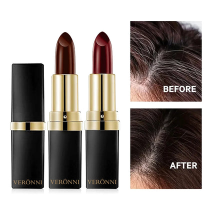 2pcs Quick Fix Hair Color Pencil Disposable Hair Dye Pen Portable Hair Color Pen Temporary Cover Up White Hair