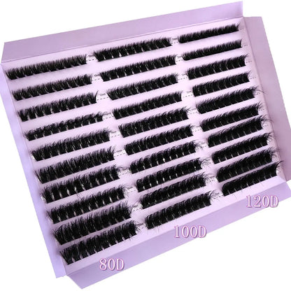 290/300Pcs 5D Fluffy 10-18mm Mix Lashes Cluster 60D-120DThick Eyelash D/DD Curl Individual Lashes DIY Lash Extensions Eyelashes