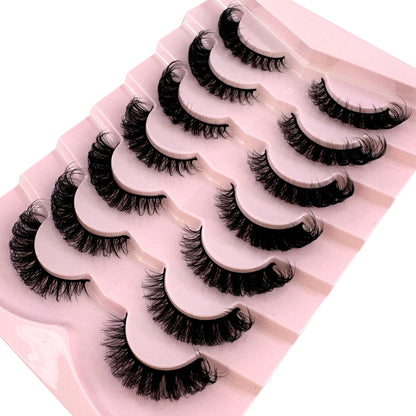 7 Pairs Russian Strip Lashes DD Curl Lashes Pack Fluffy False Lashes russian Lashes Pack Fluffy False Lashes russian extensions