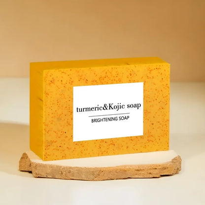 100g Turmeric Kojic Acid Soap with Lemon Granules Exfoliating Scrubbing Skin Lightening Body Care Jabón Con Ácido Kojico Y Témor