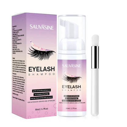 50ml Lanthome Eyelash Extension Shampoo Foam Eyelid Deep Clean Cleanser For Makeup Tools Mascara Remover Glue Salon Home Use