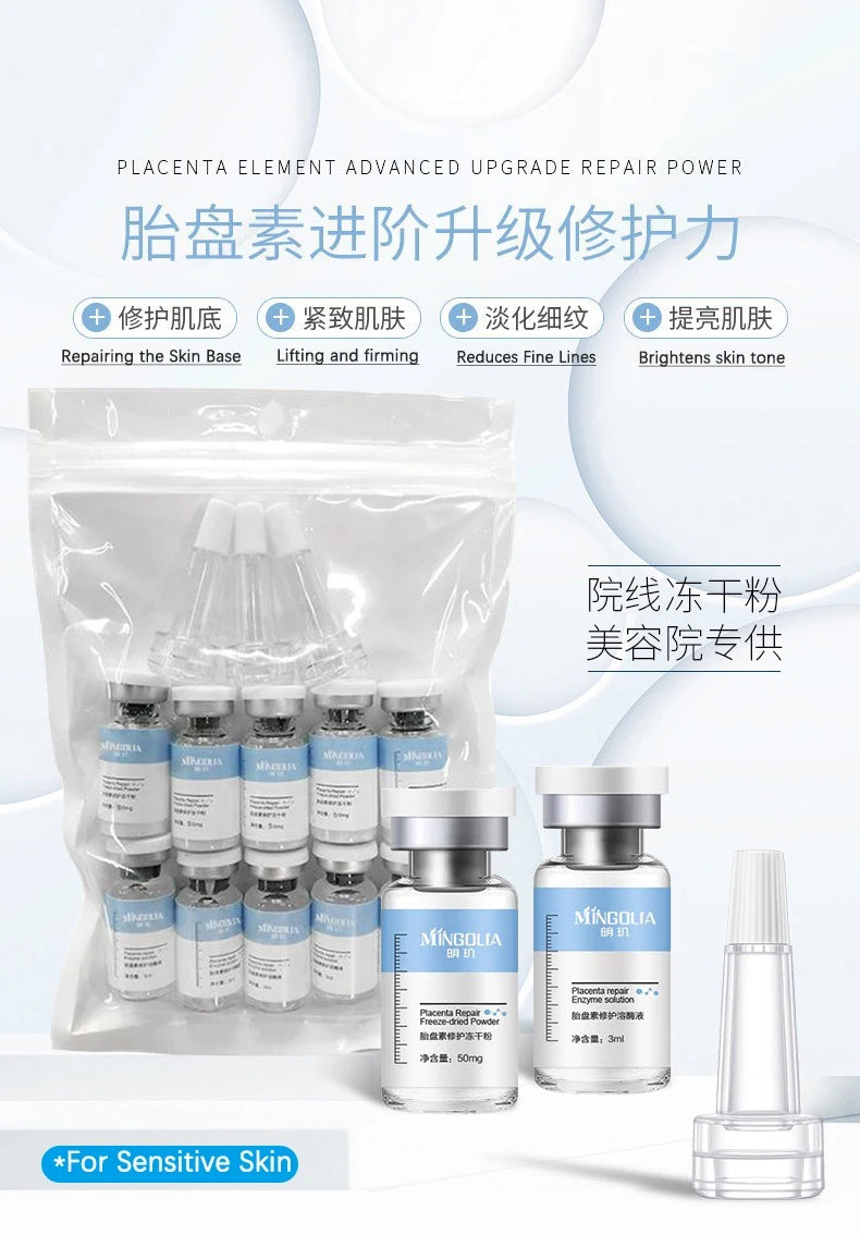 Polypeptide Placenta Freeze-dried Powder Essence Repair Facial Hydrating Nourishing Pore Shrinking Skin Rejuvenate Skin Care