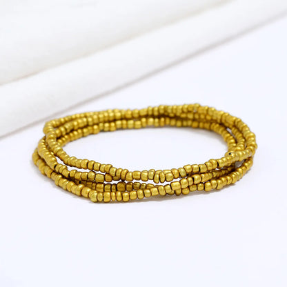 New Fashion Multi-layer Handmade Colored Rice Beads Beach Chain Summer Popular Waist Chain Women BD7051