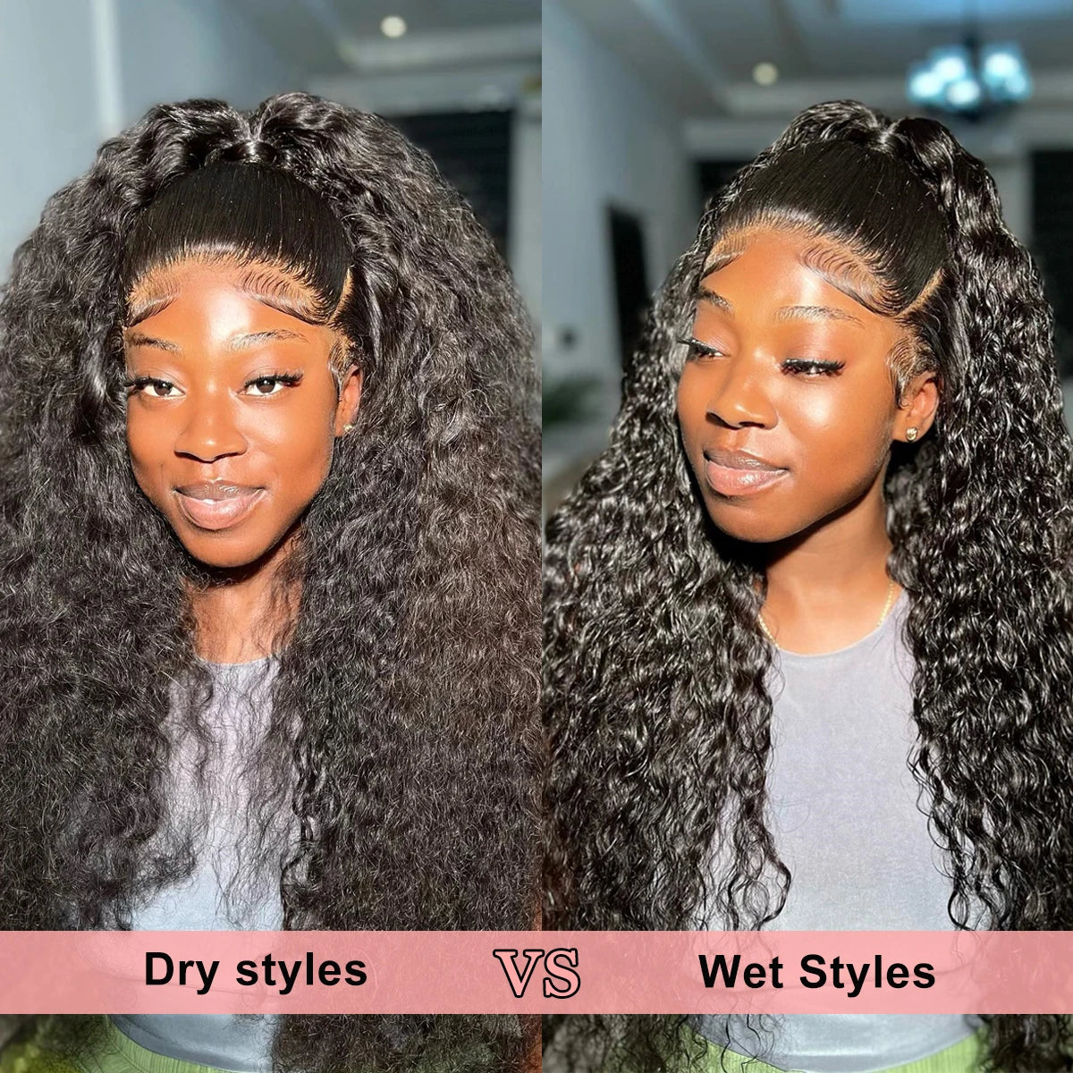 Snwprin 360 HD Full Lace Curly Human Hair Wigs Preplucked 13x6 Lace Frontal Wig Deep Wave Glueless Human Hair Ready To Wear 30In