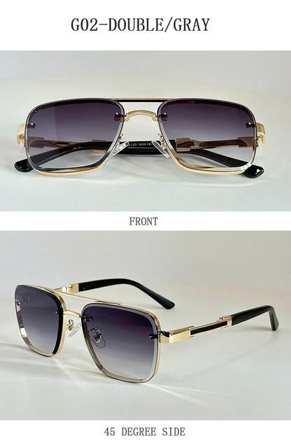 2025 New Square Sunglass Men Luxury Vacation Sunglasses Women Vintage Fashion Glasses Retro Shades Gafas De Sol Hombre Zonnebril