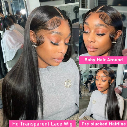 360 Lace Front Wigs Human Hair pre plucked Straight Lace Front Wigs Human Hair 13x4 Full Lace Human Hair Wigs For Black Women