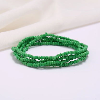 New Fashion Multi-layer Handmade Colored Rice Beads Beach Chain Summer Popular Waist Chain Women BD7051