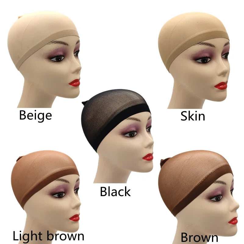 1/6/12bags Ventilated Nylon Mesh Nude Stocking Wig Cap Hairnets Stretchy Close End Super Extra Thin Skin Breathable Wig Cap