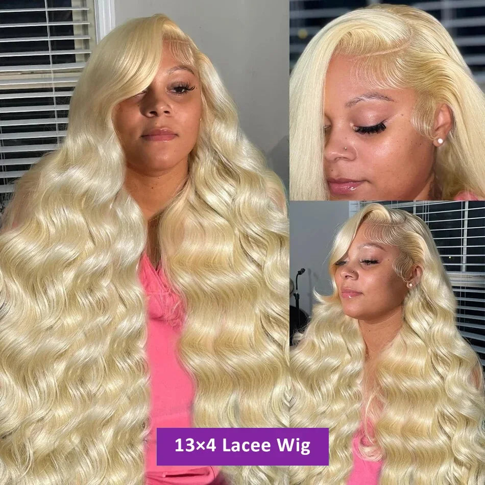 13x6 hd lace frontal wig 13x4 lace frontal human hair wig Transparent 613 blonde wig body wave Wigs 250 Density cheap wigs