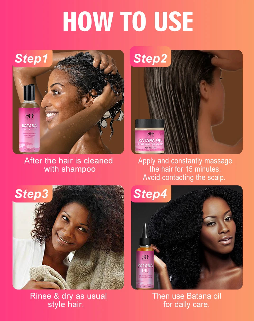 Natural 100% Pure Batana Oil For Hair Growth Butter Hair Mask Traction Alopecia Anti Hair Loss Baldness Treatment For Men Women