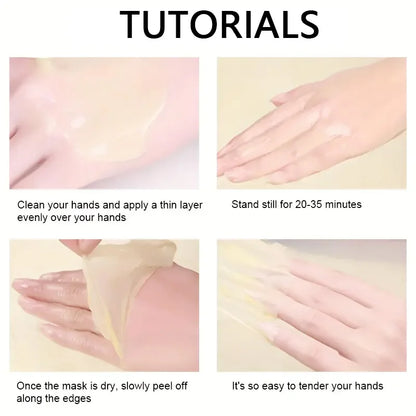 Vitamin c and turmeric hand wax mask for hands and feet, smoothing skin, gently cleansing hand mask, illuminating hand skin