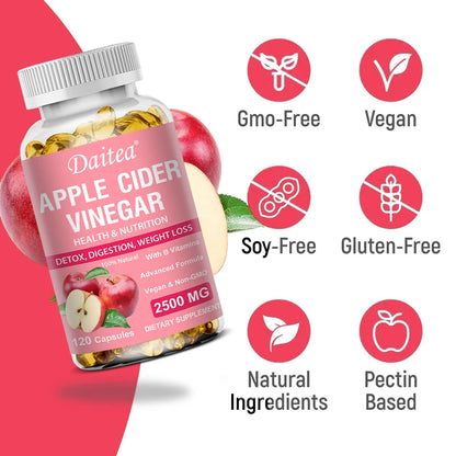 Apple Cider Vitamins, Supports Detoxification and Cleansing, Helps Improve Food Digestion and Absorption, Antioxidant