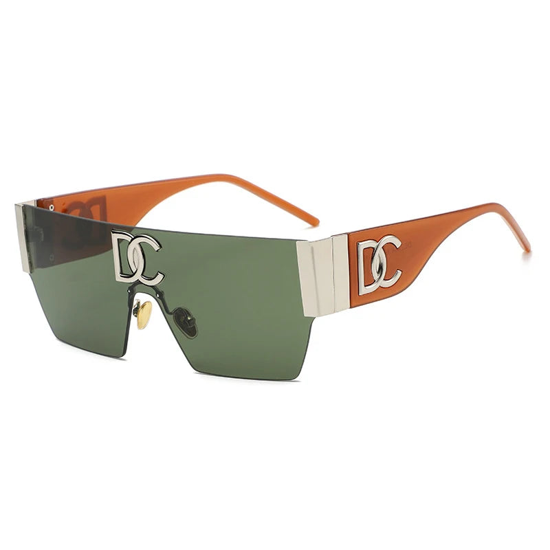 New 2024 Luxury Designer Square Sunglasses Women Fashion Trendy Punk Sun Glasses Ladies Gradient Shades Eyewear Oculos UV400