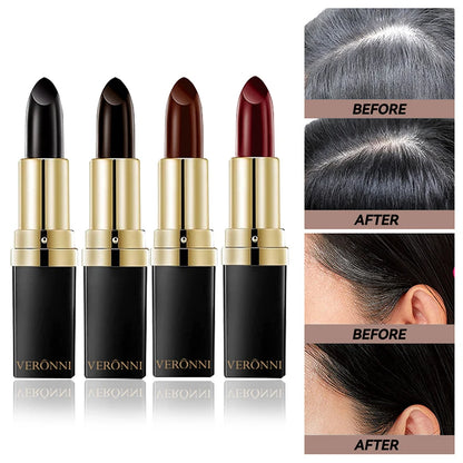 2pcs Quick Fix Hair Color Pencil Disposable Hair Dye Pen Portable Hair Color Pen Temporary Cover Up White Hair