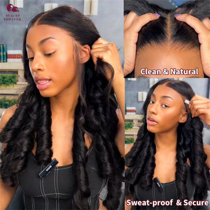 Beautyforever 3D Body Wave Bye Bye Knots Glueless Wig Human Hair Ready to Wear Lace Front Wig 100% Raw Human Hair Wig