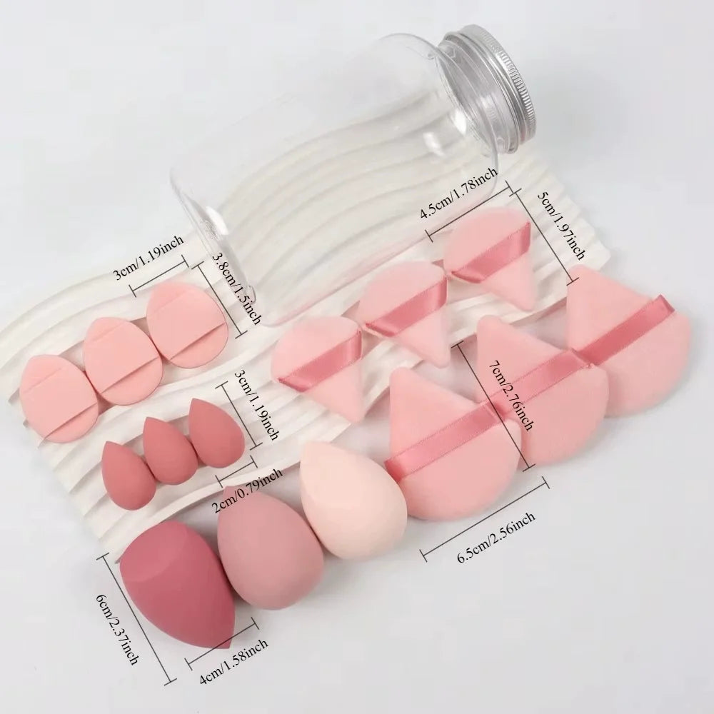 12/15Pcs Makeup Sponge Cosmetic Puff Foundation Sponges Blender Beauty Egg Powder Puffs Women Make Up AccessoriesMakeup Tools