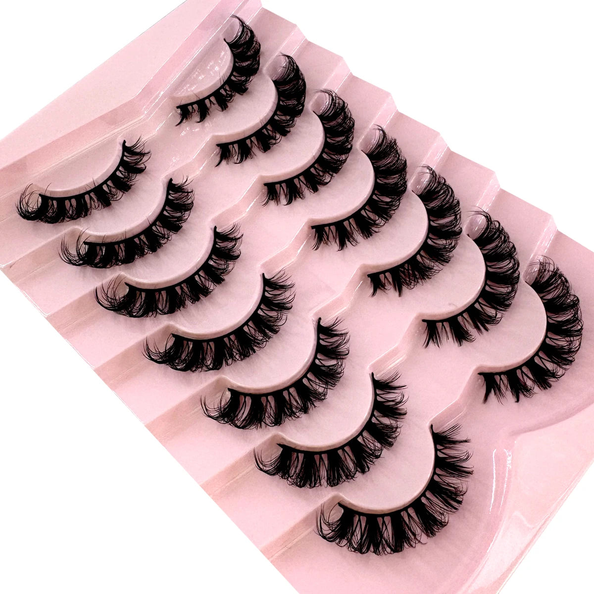 7 Pairs Russian Strip Lashes DD Curl Lashes Pack Fluffy False Lashes russian Lashes Pack Fluffy False Lashes russian extensions