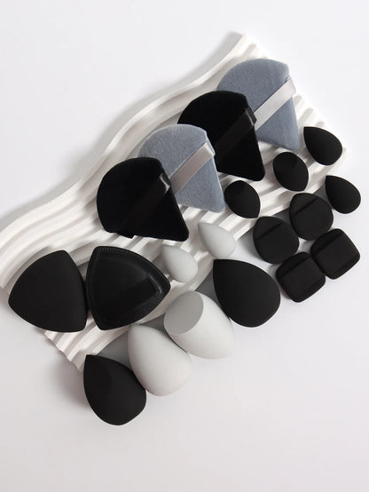 20 Pcs Pink Makeup Sponge and Makeup Puff Set Suitable for Face Cream and Powder Concealer Powder Makeup Machine