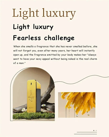 100ML Million Gold Men's Perfume Long Lasting Strong Men's Strong Spicy Pheromone Cologne Body Spray  Perfumes Parfum Homme