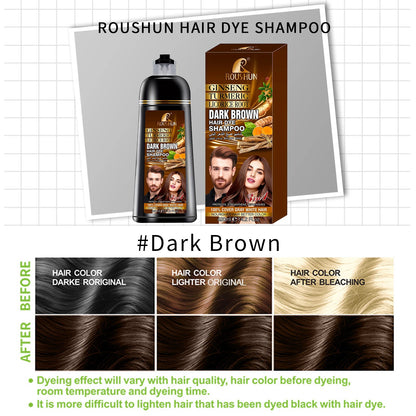 Brown Hair Color Shampoo for Gray Hair Instant Hair Dye Shampoo Hair Coloring in Minutes Natural and Long lasting color Hair Dye
