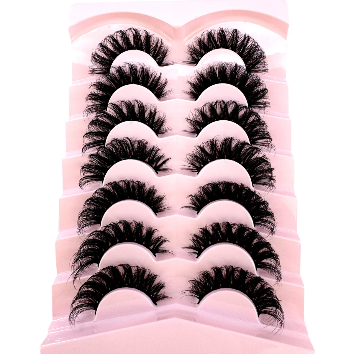 7 Pairs Russian Strip Lashes DD Curl Lashes Pack Fluffy False Lashes russian Lashes Pack Fluffy False Lashes russian extensions