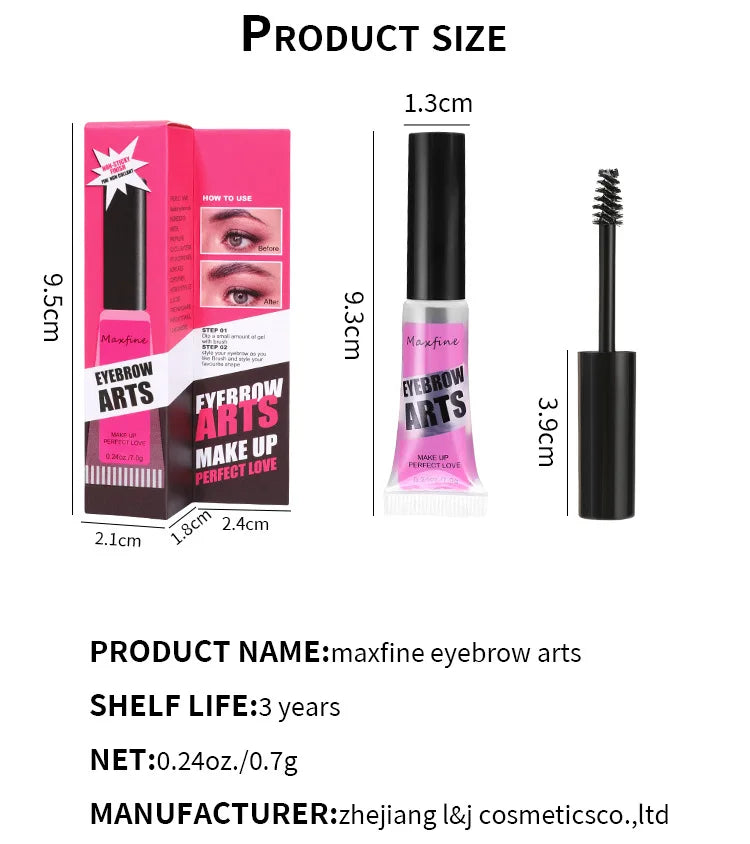 Eyebrow Gel Long-lasting Fixed Eyebrow Waterproof Quick-dry Hose Transparent Eyebrow Gel Makeup Eye Makeup