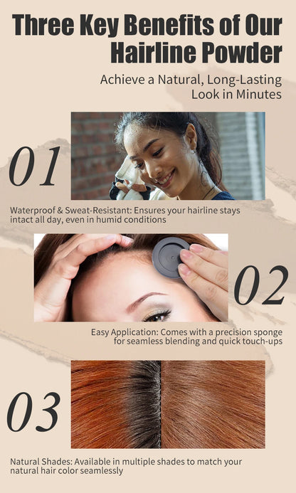Hairline Powder Instantly Conceals Hair Root Touch Hair Powder for Thinning Hair for Women and Men,Hairline Shadow Powder Makeup