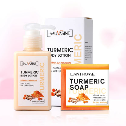 Turmeric Soap For Dark Spot Deep Cleaning Whitening Smoothing Skin Facial Body Natural Handmade Soap For Men and Women