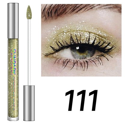 Glitter Liquid Eyeshadow, Silver Monochrome Tone, Waterproof Makeup Effect, Shimmer Pigment Eye Shadow Pallete Set