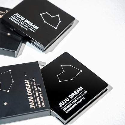 Nine-color eyeshadow palette, gray-pink smoky makeup, matte pearlescent silkworm brightening makeup