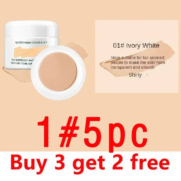 Waterproof Full Coverage Concealer for Tattoos Scars Acne Marks Dark Circles Natural Finish Foundation for All Skin Tones