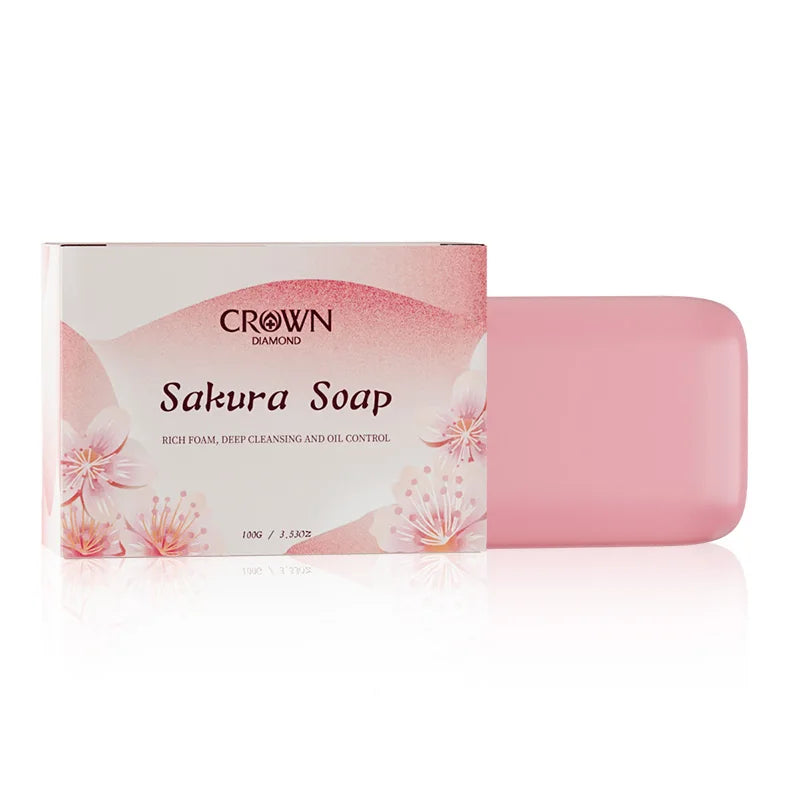 Japanese Facial Soap - Gentle Cleansing, Brightening & Moisturizing, Natural Ingredients for Soft Glowing Skin Sakura Soap