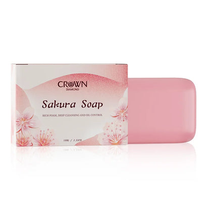 Japanese Facial Soap - Gentle Cleansing, Brightening & Moisturizing, Natural Ingredients for Soft Glowing Skin Sakura Soap