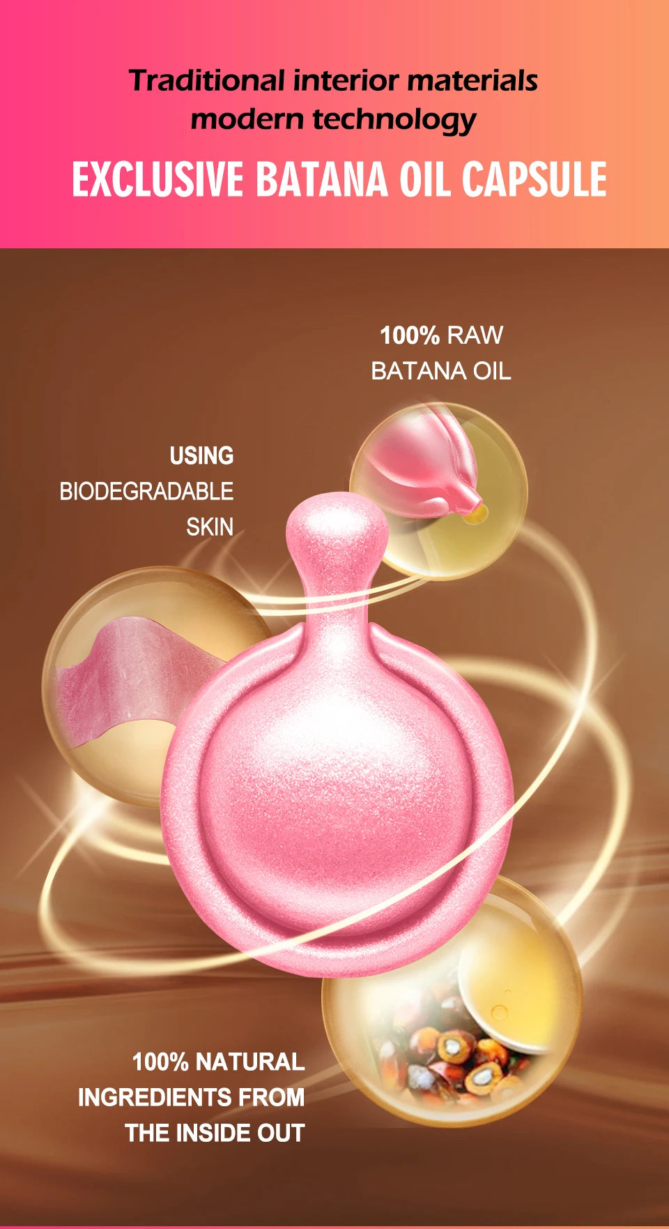 Natural 100% Pure Batana Oil For Hair Growth Butter Hair Mask Traction Alopecia Anti Hair Loss Baldness Treatment For Men Women