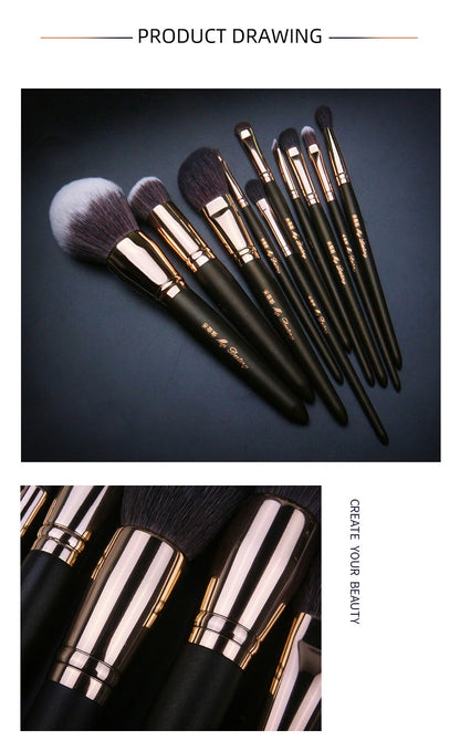 MyDestiny Full Series Professional Animal Hair Eye Makeup Brushes For Eyeshadow, Eyebrows, Eyeliner, Concealer, Lip Brush