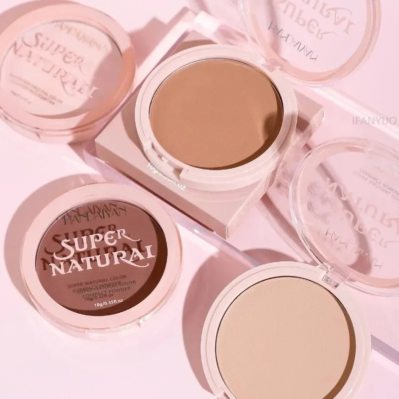 Face Setting Powder Cushion Long Lasting Oil-Control Pressed Foundations 8 Colors Matte Finish Concealer Makeup Pressed Powder