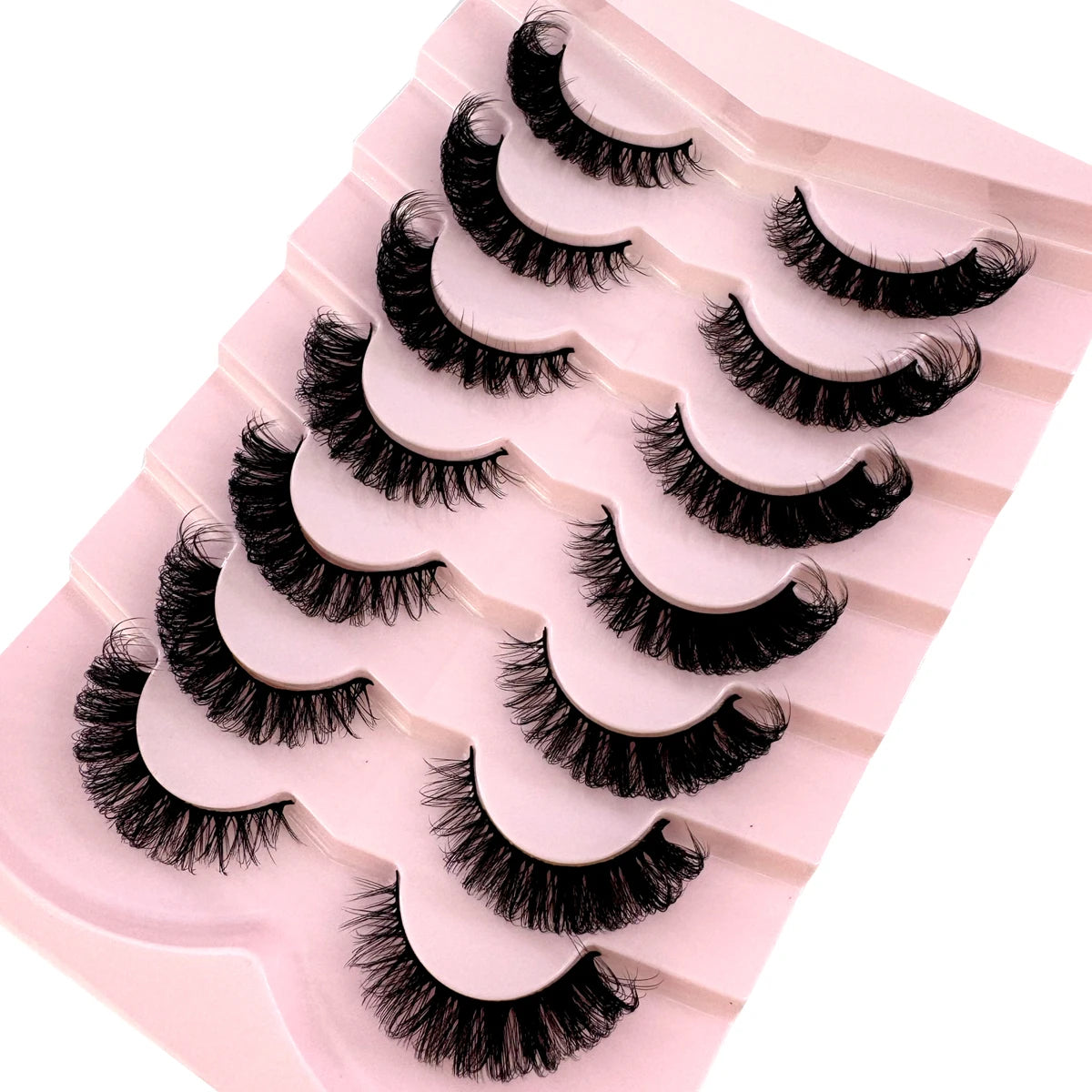 7 Pairs Russian Strip Lashes DD Curl Lashes Pack Fluffy False Lashes russian Lashes Pack Fluffy False Lashes russian extensions