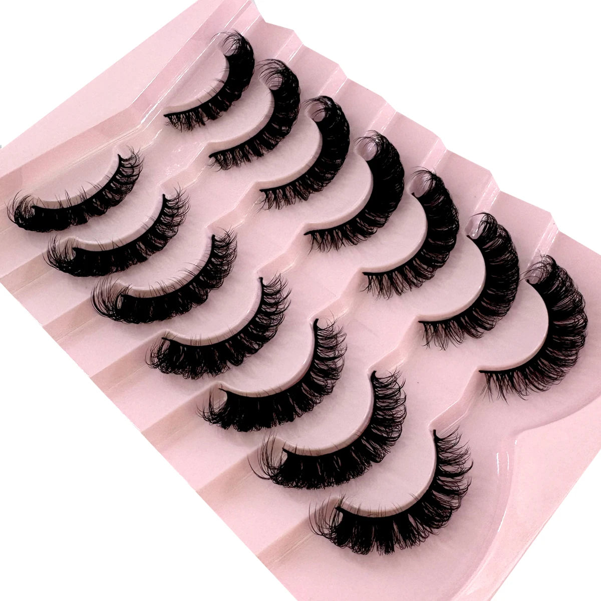 7 Pairs Russian Strip Lashes DD Curl Lashes Pack Fluffy False Lashes russian Lashes Pack Fluffy False Lashes russian extensions