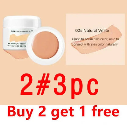 Waterproof Full Coverage Concealer for Tattoos Scars Acne Marks Dark Circles Natural Finish Foundation for All Skin Tones