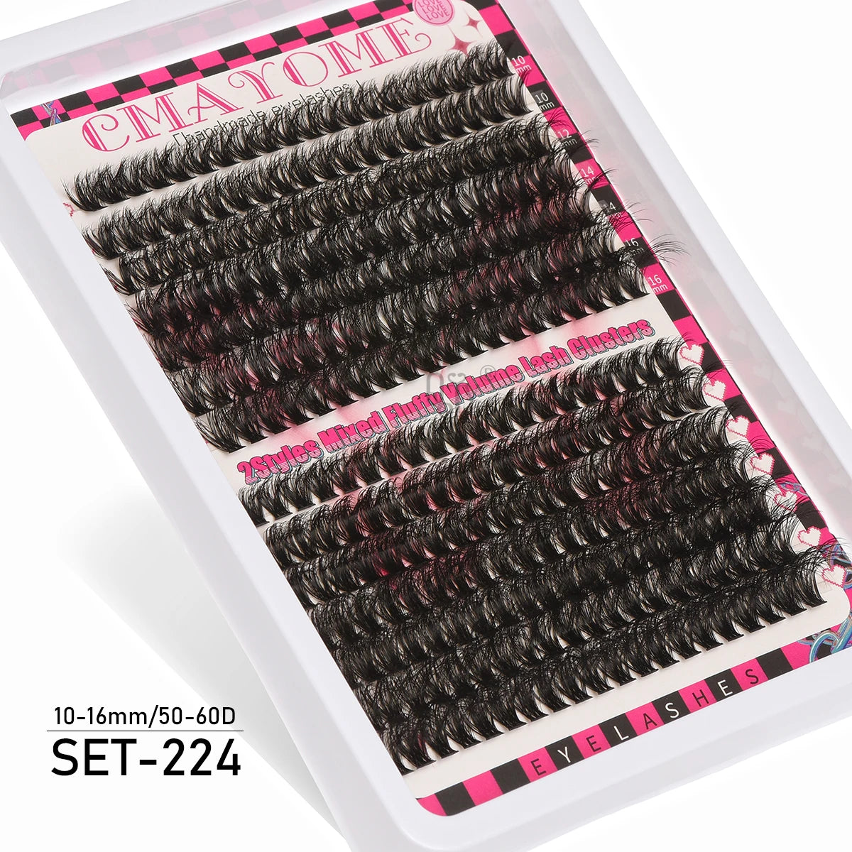 Individual Lashes 20-100D 280pcs Cluster Lashes Natural Look Mixed Tray DIY Eyelash Extension Volume Lash Clusters Eyelashes