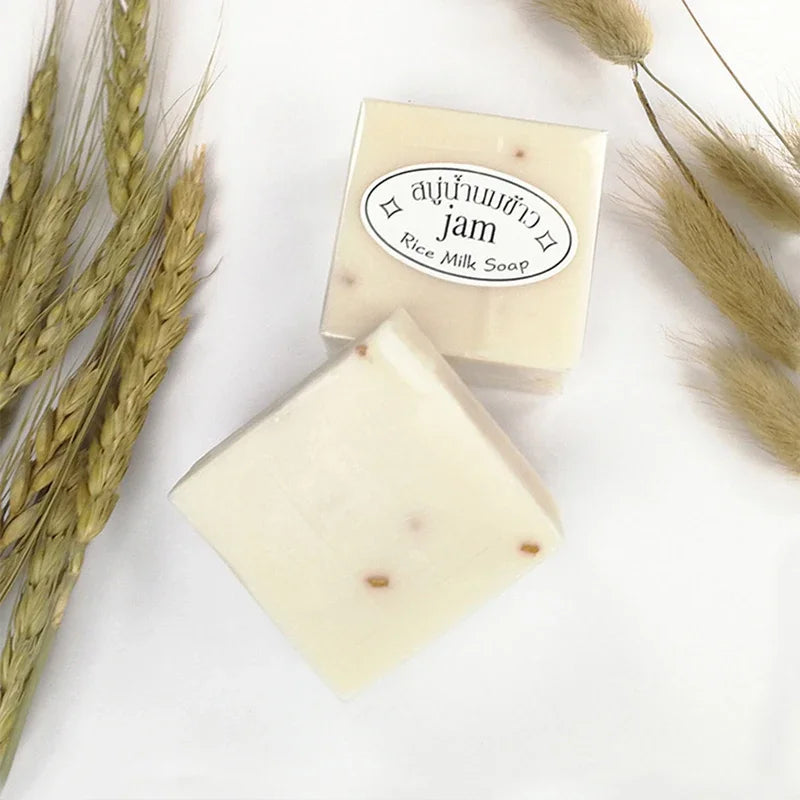 Handmade JAM Rice Milk Goat Milk Soap by K-Brother Thailand Whitening Skin Lightning Beauty Soap Wholesale