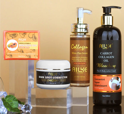 AILKE Collagen 5-in-1 Skin Care Set, Restore Skin Elasticity, Smooth Skin, Brighten, Even Skin Tone,For Face And Body Use Kit