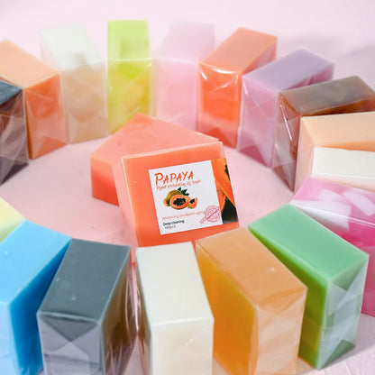 100g Natural Turmeric Soap with Goat Milk & Silk Protein Aloe Soap, Ginger, Sea Salt , Wormwood, Lemon Essential Oil Lemon Soap